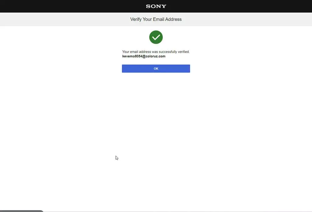 تایید ایمیل در ساخت اکانت پلی استیشن